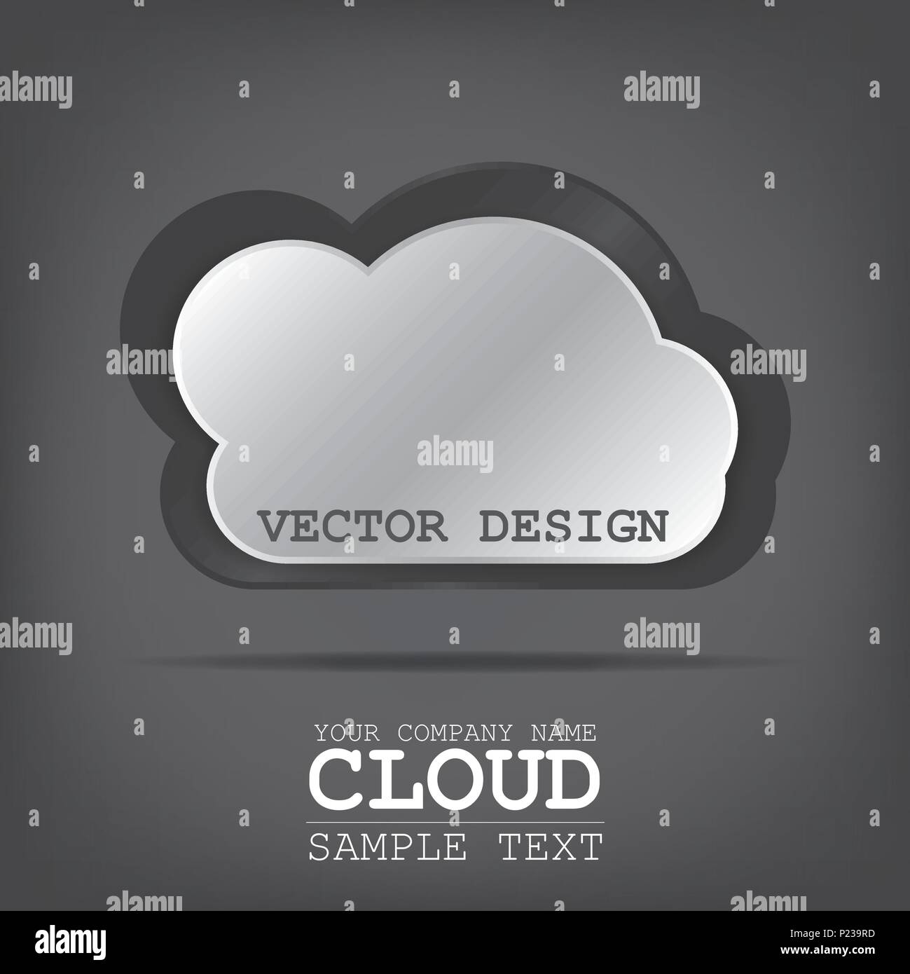 cloud for online clouds Stock Vector