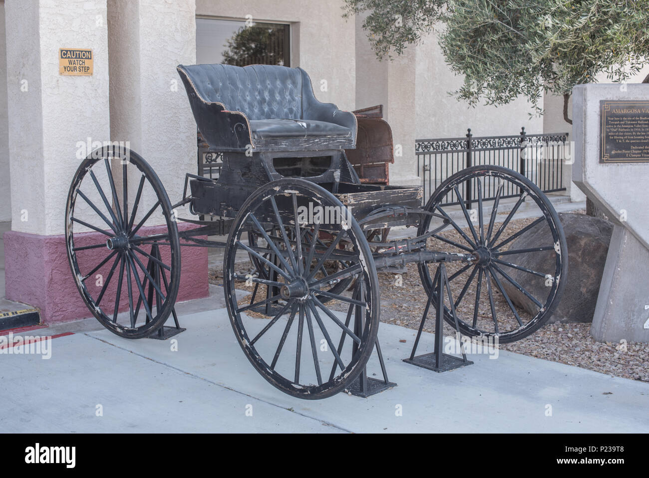 Old Carts And Wagons From The Wild West On Display At The Longstreet Inn Hotel And Casino In Armagosa Valley On The Outskirts Of Death Valley Nevada Stock Photo Alamy