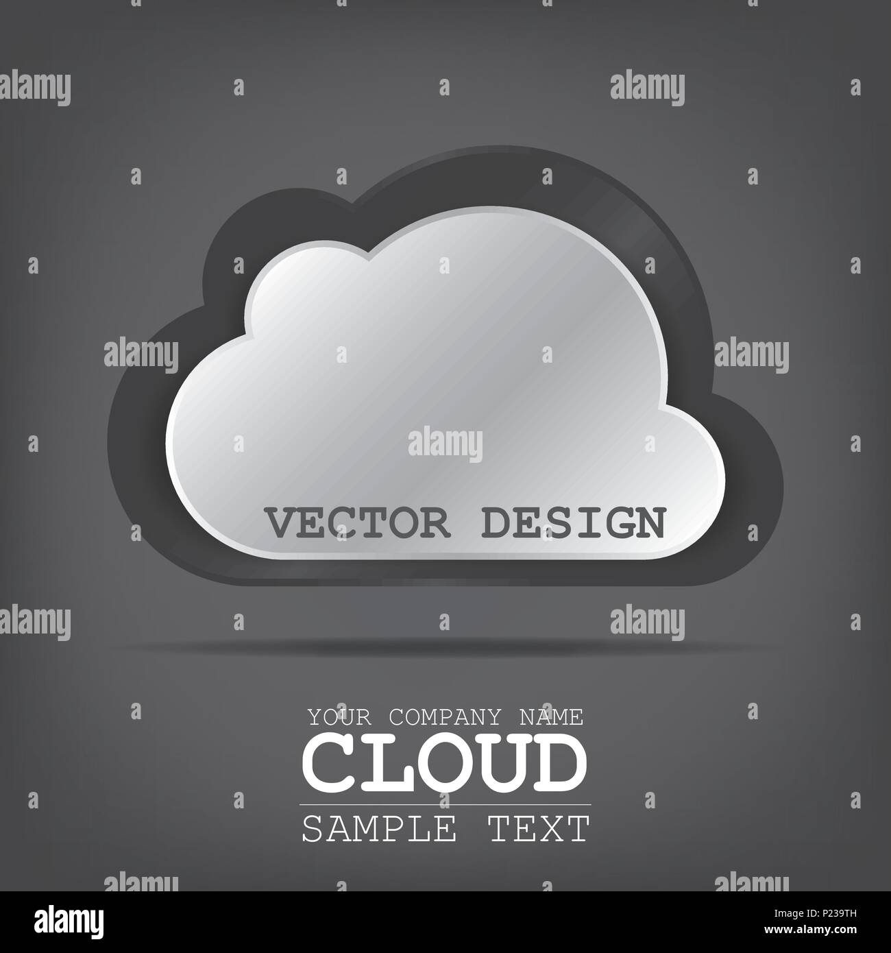 cloud for online clouds Stock Vector
