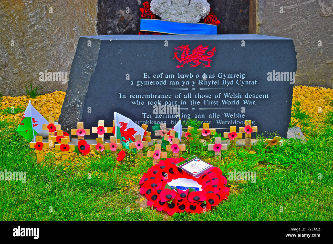 The Welsh National Memorial Park in Langemark near Ypres is a small but ...