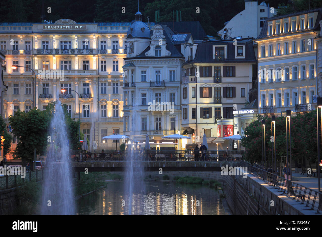 Czech Republic, Karlovy Vary, Grandhotel Pupp, Stock Photo