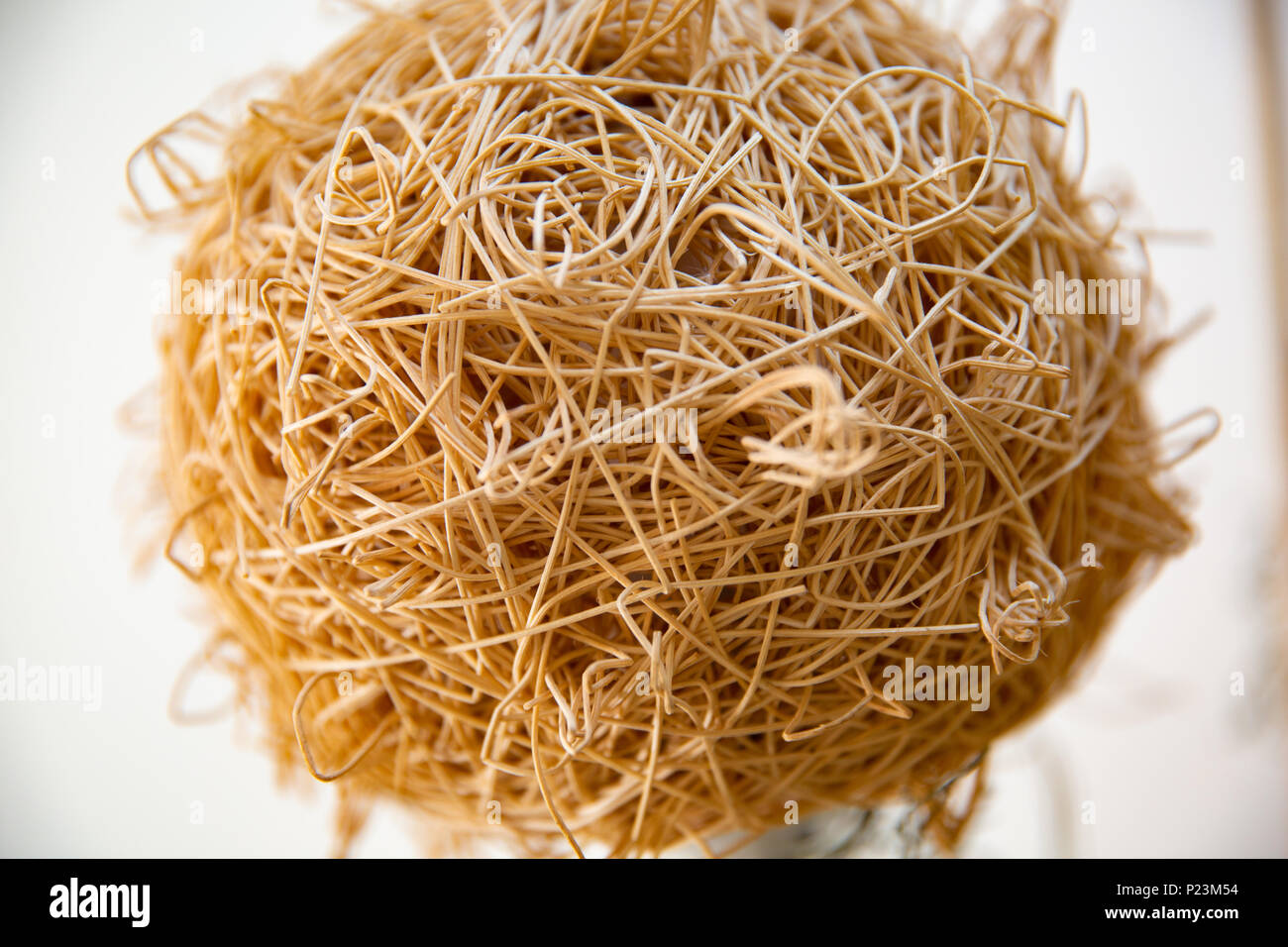 The Decorative straw ball for interior. Background Stock Photo - Alamy
