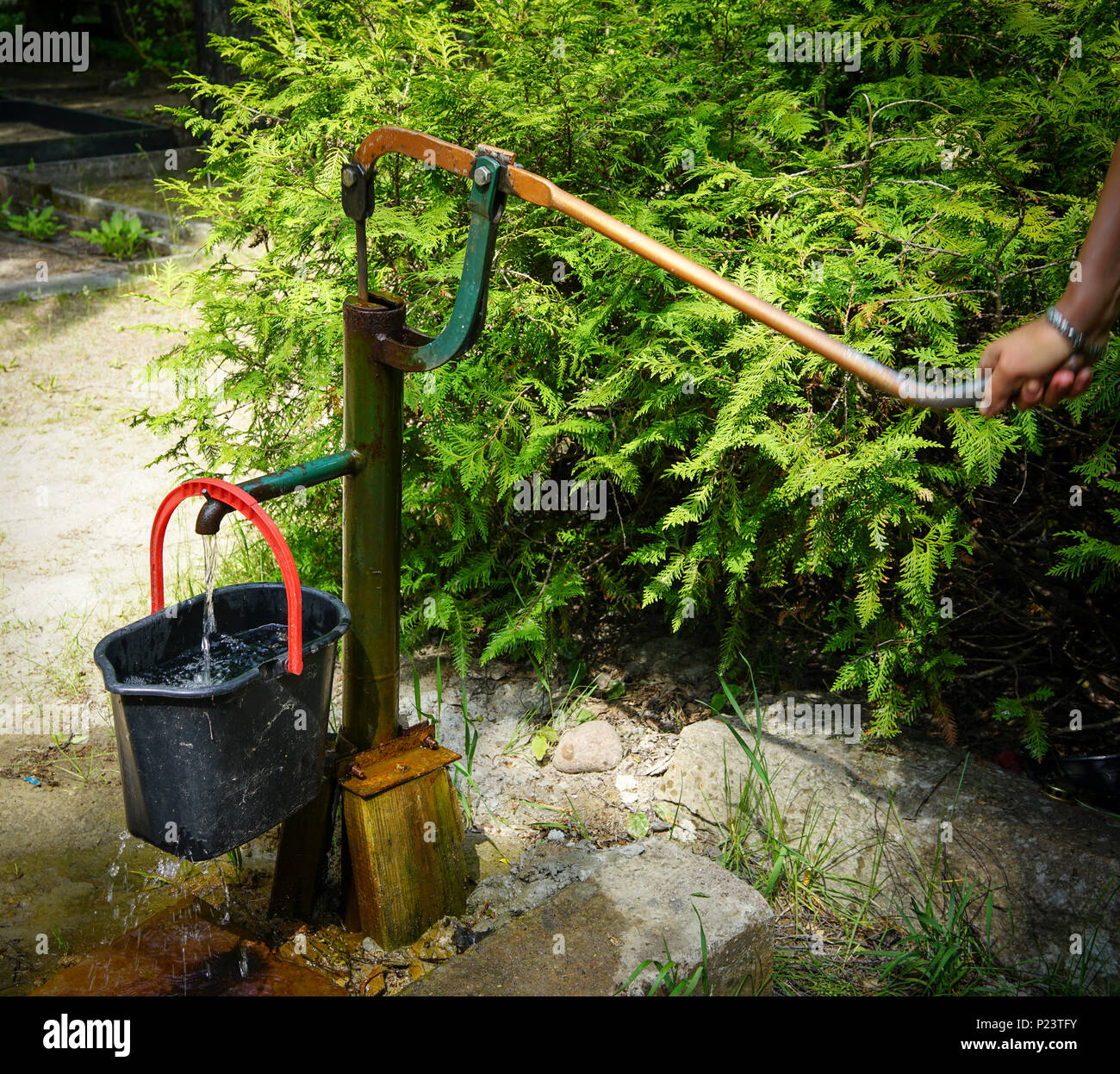 Hand Operated Water Pump Stock Photo Alamy