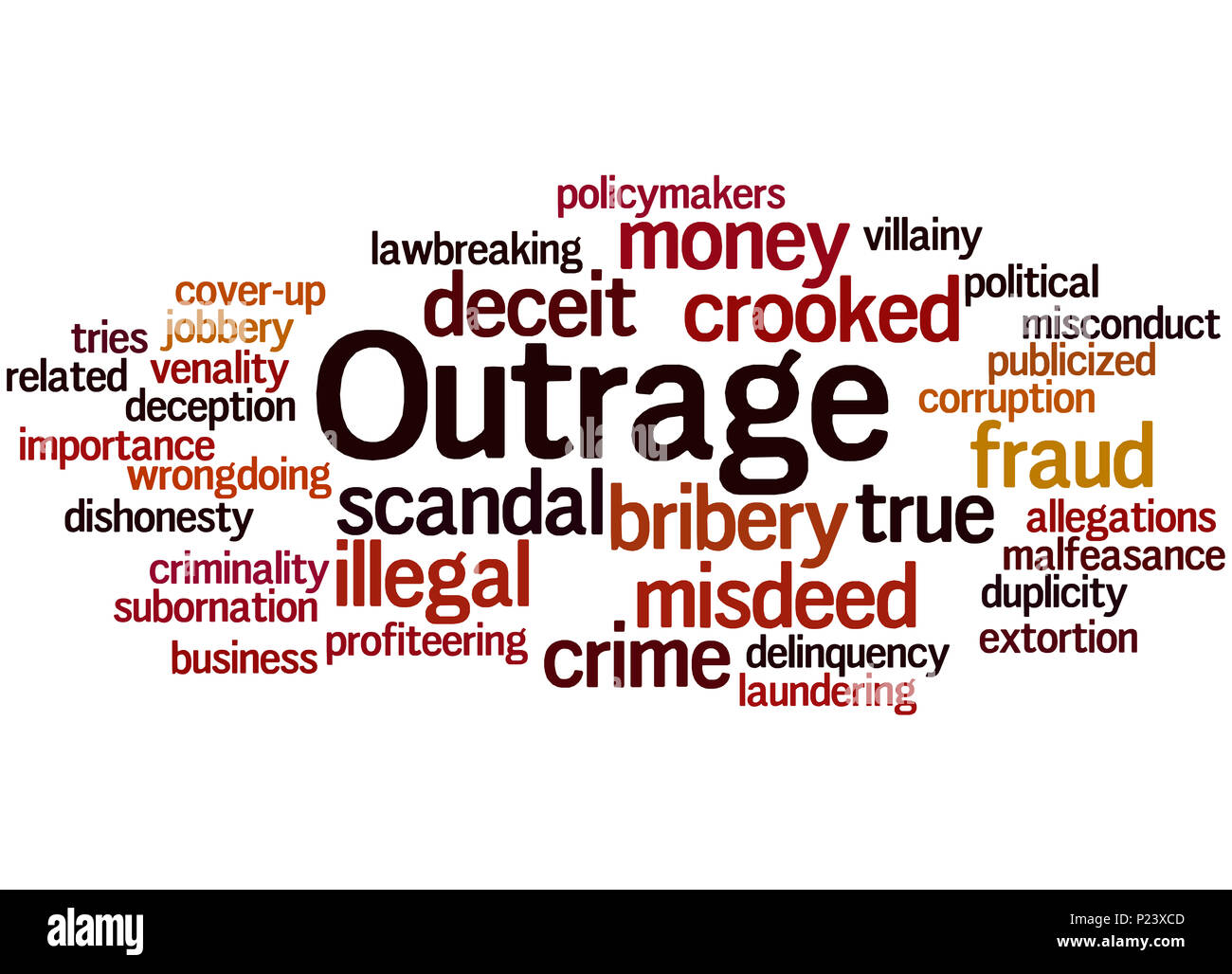 Outrage, word cloud concept on white background Stock Photo Alamy