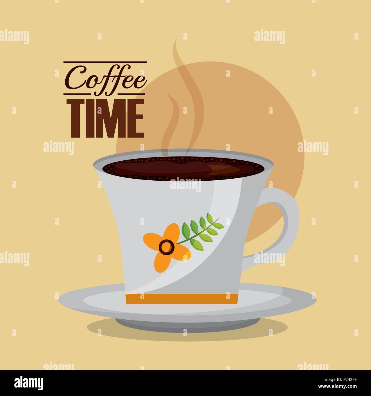 coffee and tea time Stock Vector
