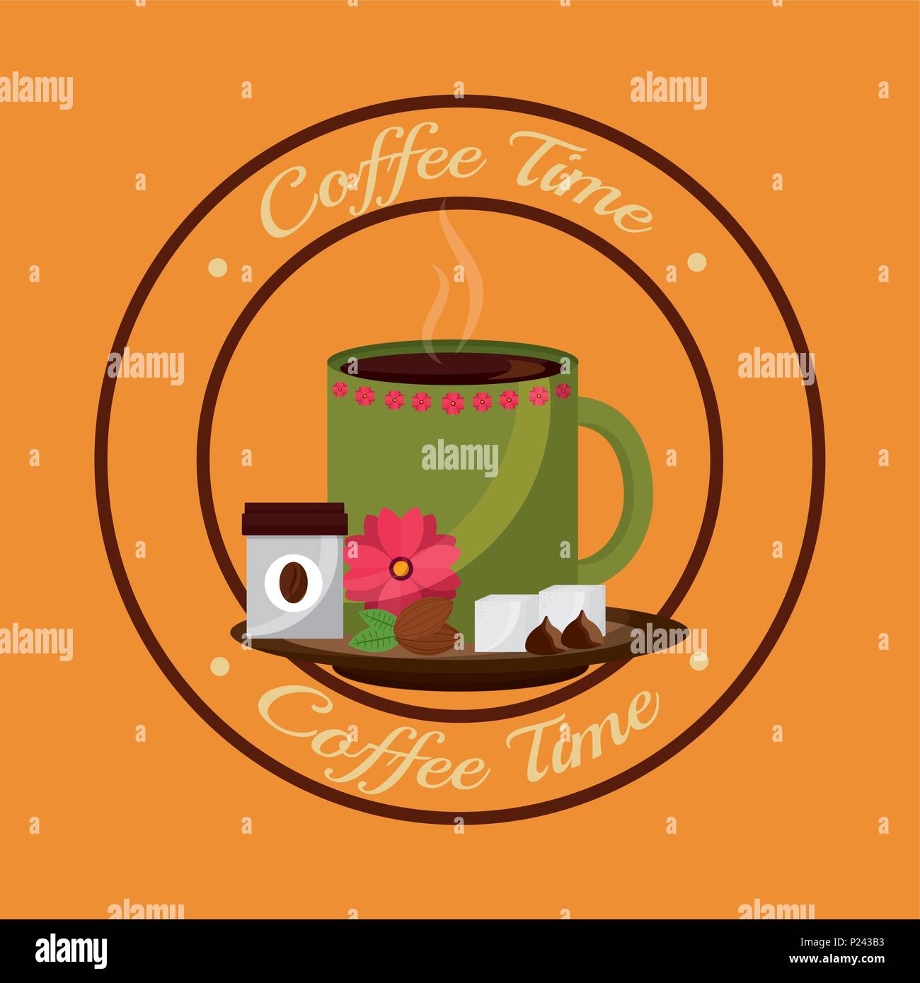 coffee and tea time Stock Vector Image & Art Alamy