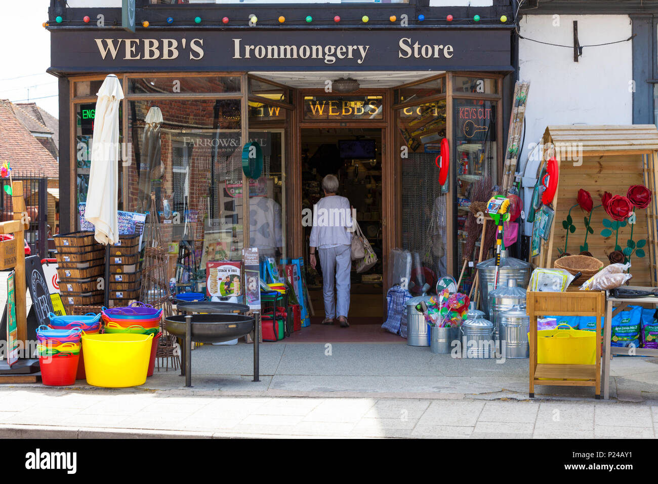 Webbs ironmongery store, shop front, tenterden, kent, uk Stock Photo