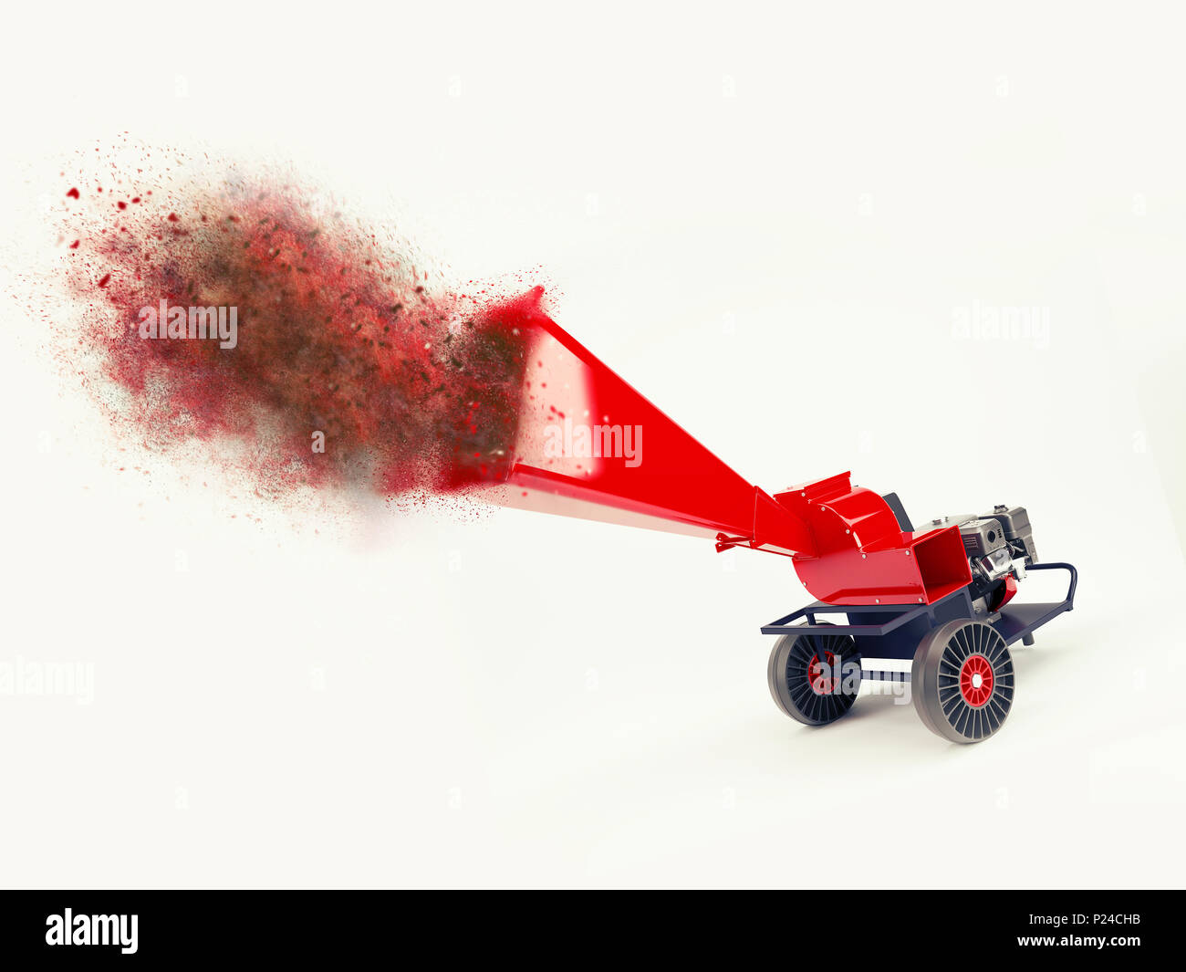 3D render of a shredder with explosion effect Stock Photo Alamy