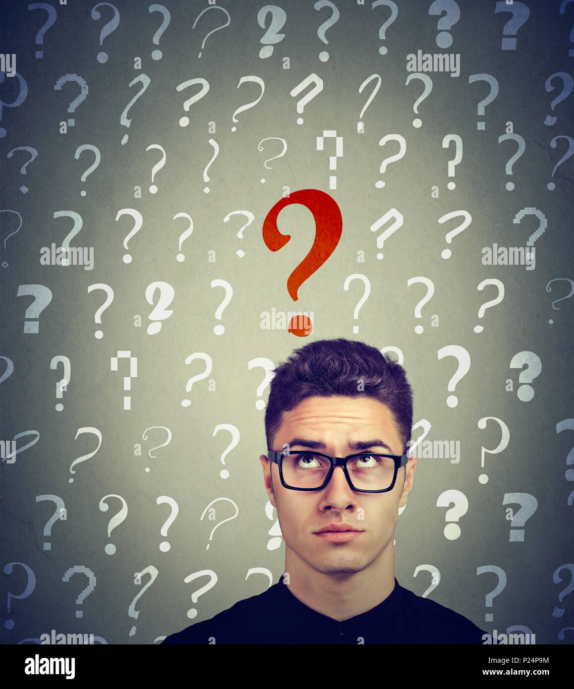 White man question mark hi-res stock photography and images - Alamy