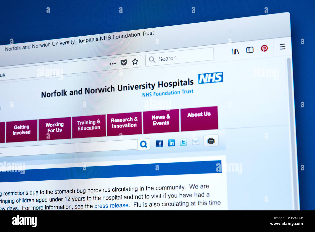 Norfolk And Norwich University Hospital Stock Photos Norfolk And