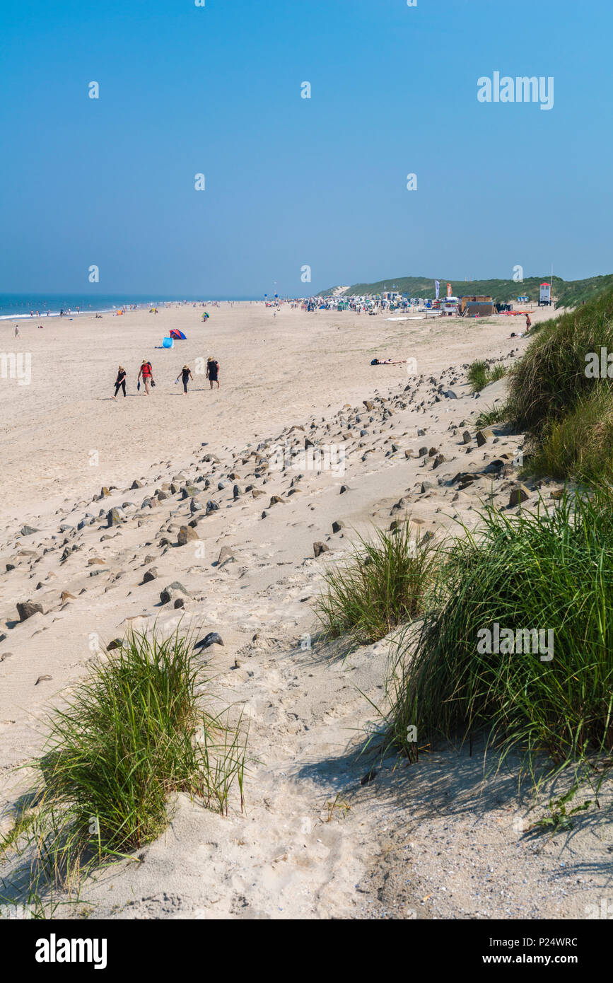 Beach on Baltrum, East Frisian island, Lower Saxony, Germany, Badestrand an der Nordsee, Baltrum,  Ostfriesland, Niedersachsen, Deutschland Stock Photo