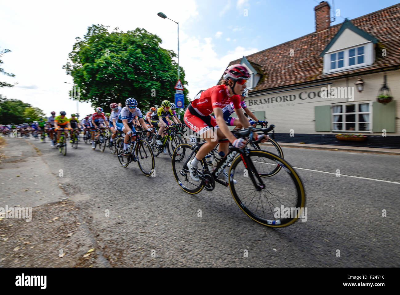 OVO Energy Women's Tour of Britain cycle race passes through Bramford