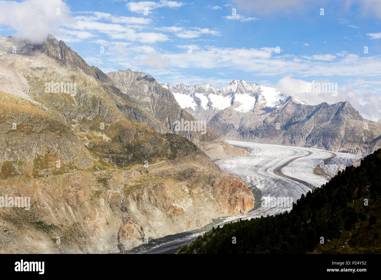 Aletsch Glacier Switzerland Valais Glacier Jungfrau Region Pikist