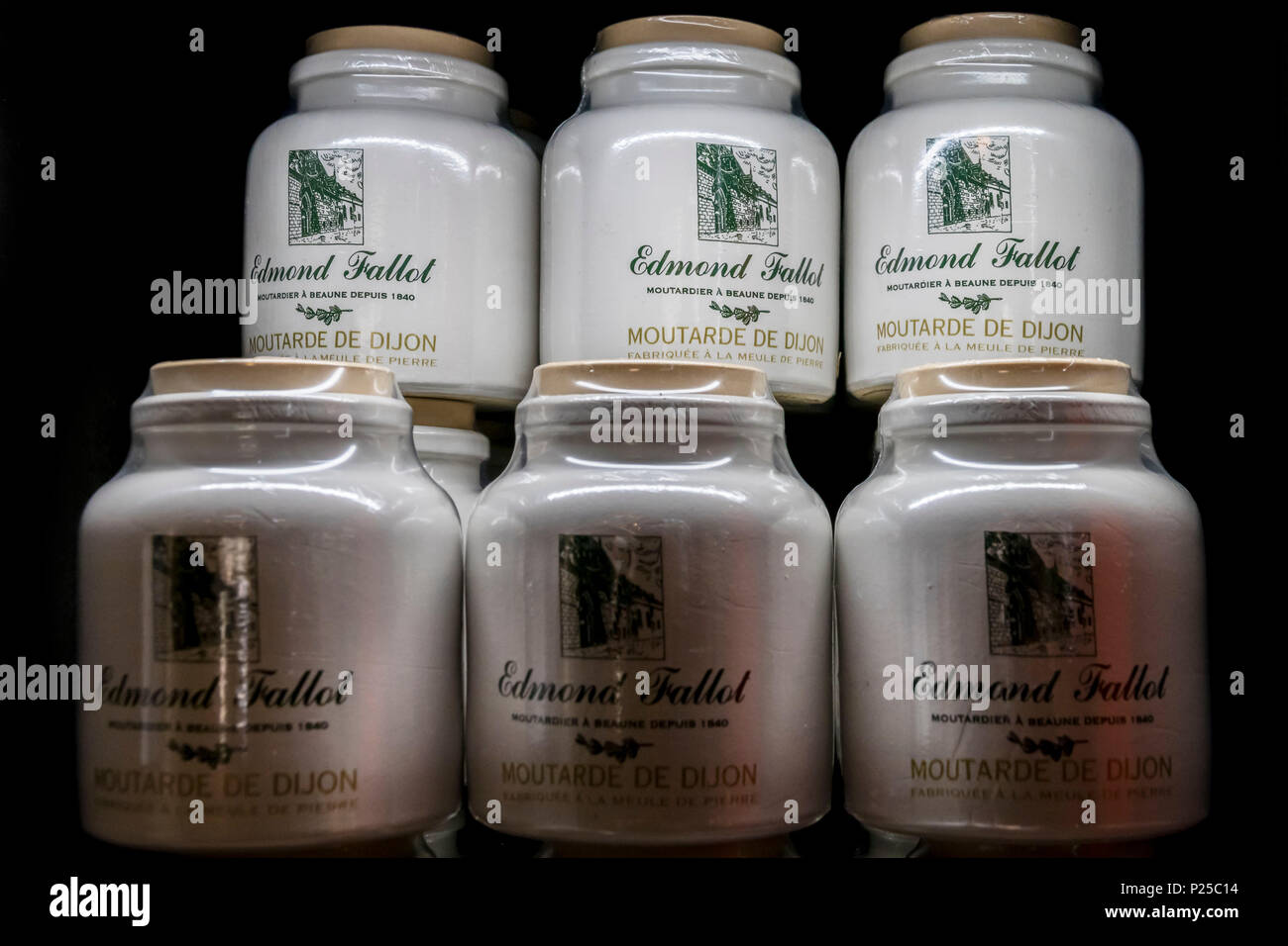 Dijon, Burgundy, France, Europe. Typical Dijon mustard Stock Photo Alamy