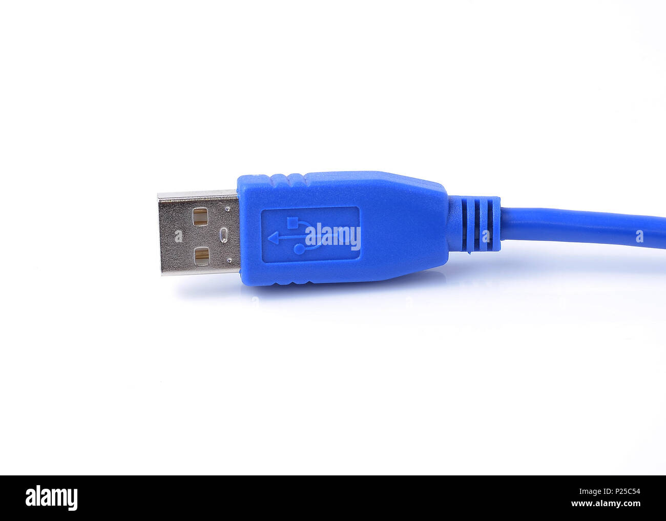 USB connector against white background Stock Photo - Alamy
