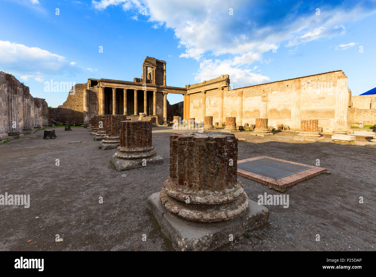 Ancient Basilica of Pompei, Pompei village, Naples district, Campania, italy Stock Photo