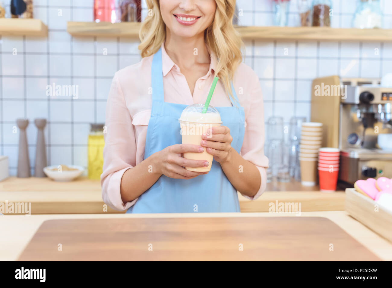 Milkshake Operator Milkshake in plastic cup hi-res stock photography and images - Alamy