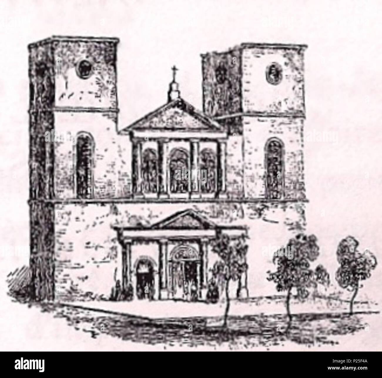 279 Saint-Chamond (Loire), église Notre-Dame du XVIIe siècle, démolie en 1875 Stock Photo