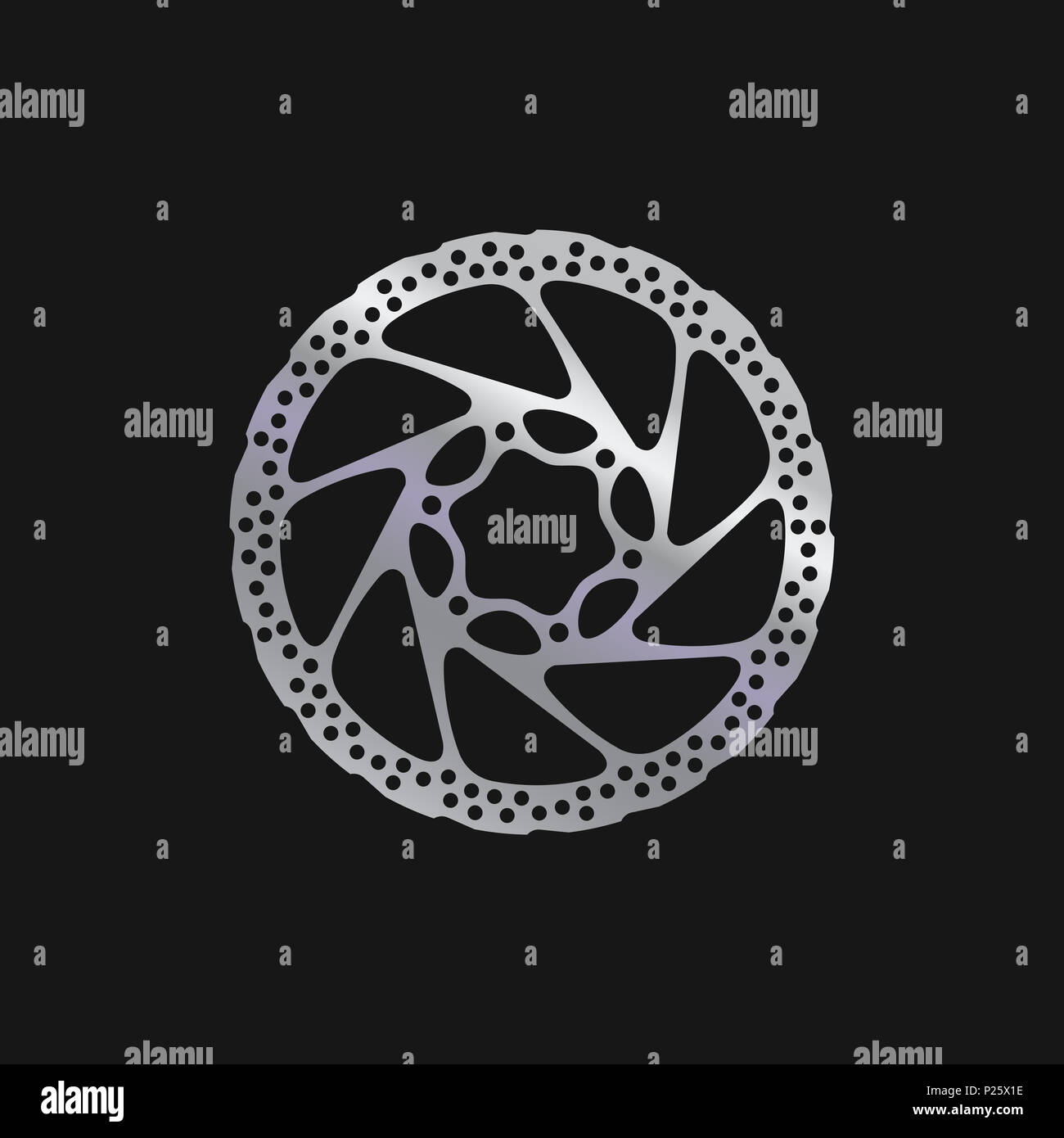 MTB Bike Bicycle Disc Brake Rotor. Realistic Illustration. Bike Spare Parts Series Stock Photo Alamy