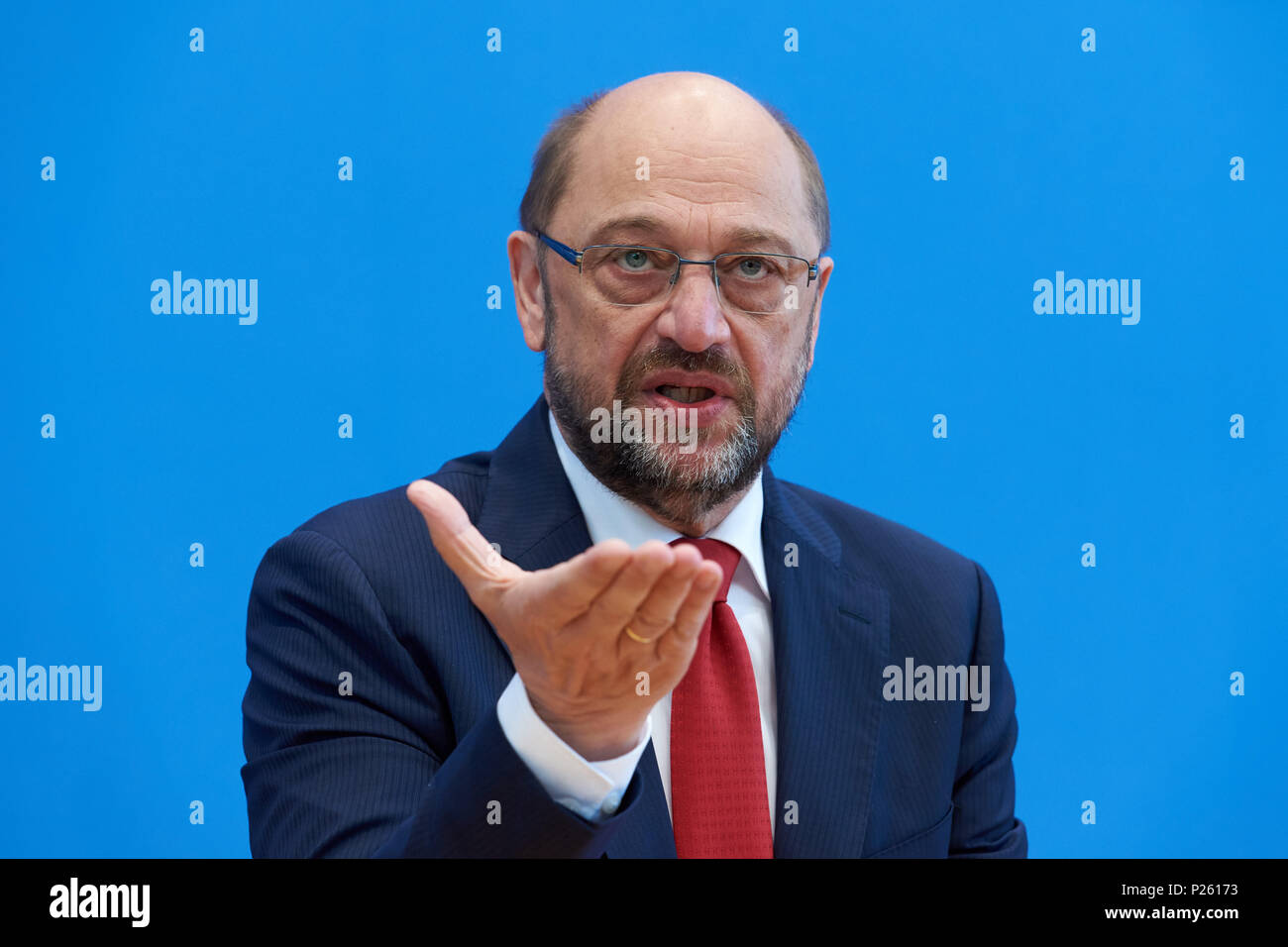 Berlin, Germany, Martin Schulz, SPD, President of the European Parliament Stock Photo