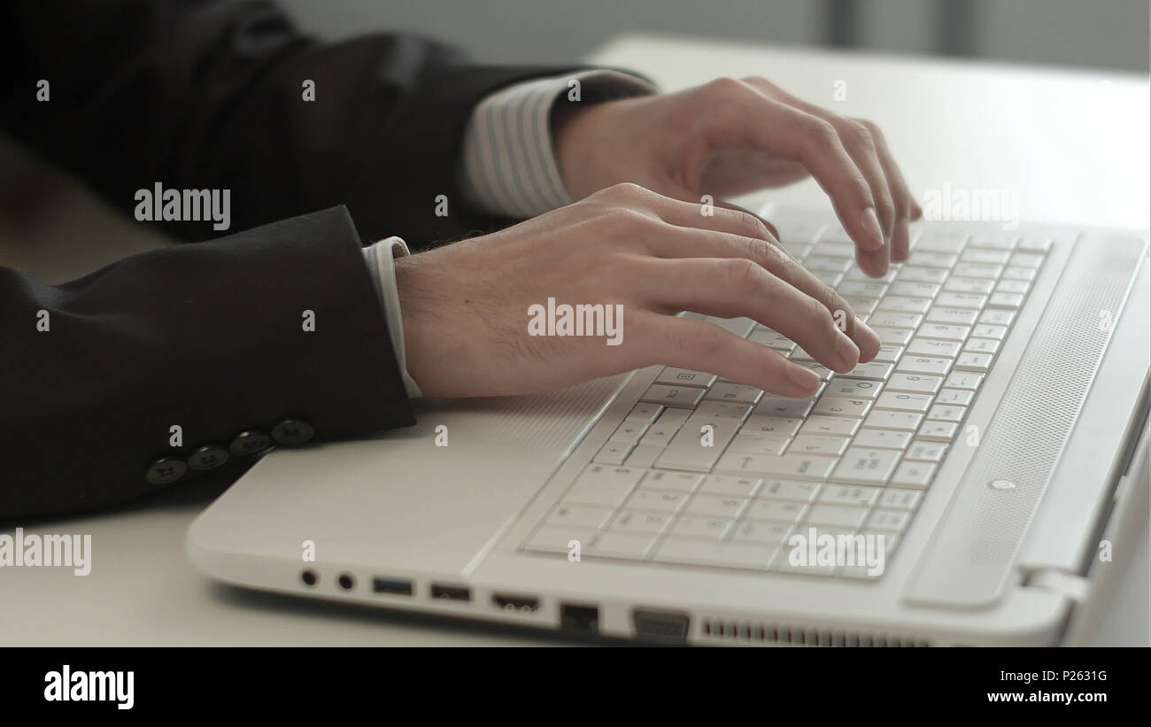 Caucasian male hands typing hi-res stock photography and images - Alamy