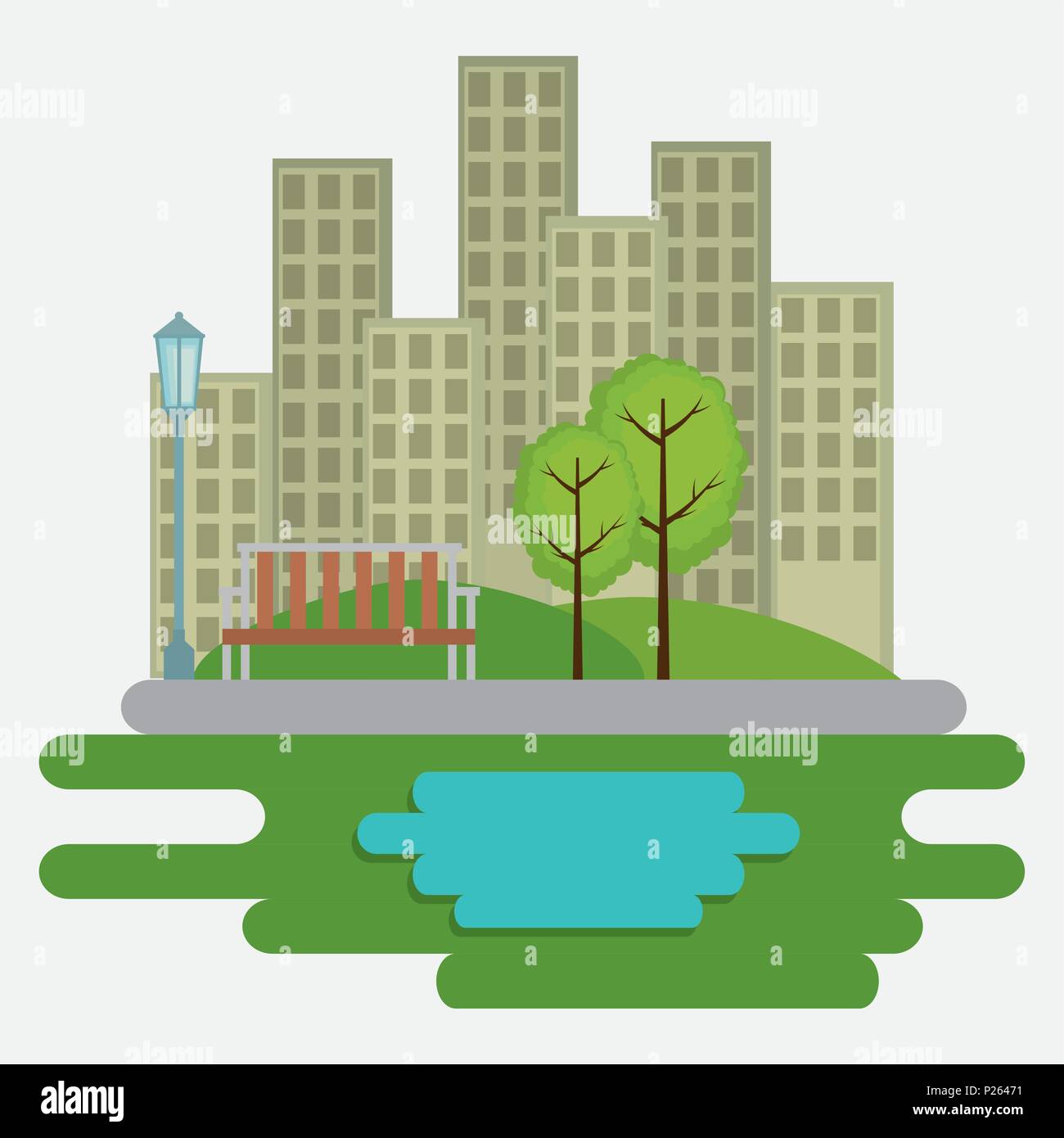 park scene outdoor icons Stock Vector Image & Art - Alamy