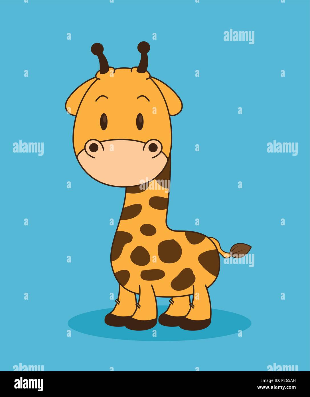 cute and little giraffe character Stock Vector Image & Art Alamy
