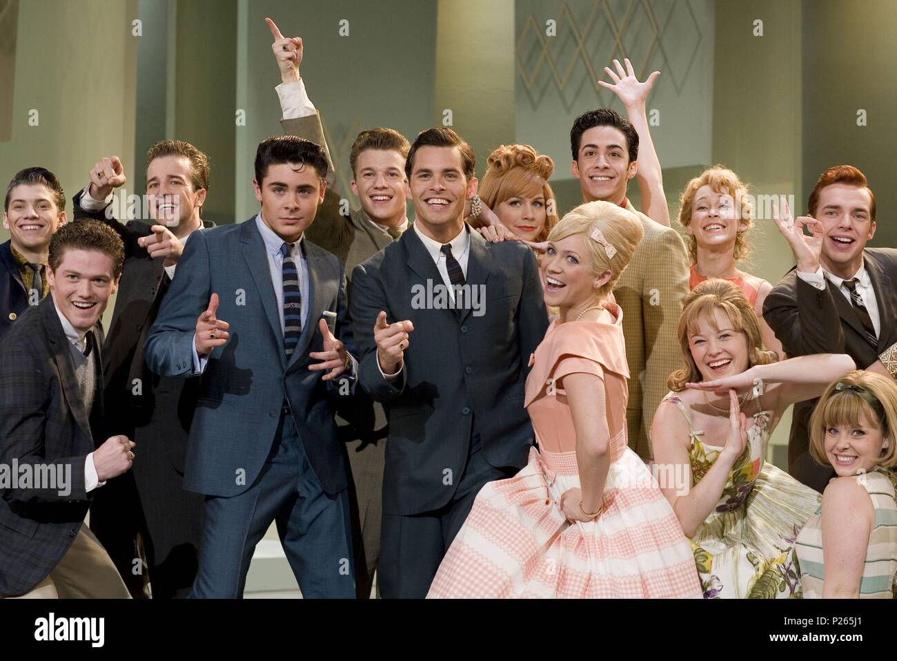 Original Film Title: HAIRSPRAY.  English Title: HAIRSPRAY.  Film Director: ADAM SHANKMAN.  Year: 2007.  Stars: BRITTANY SNOW; JAMES MARSDEN; ZAC EFRON. Credit: GABRIEL SIMON PRODUCTION SERVICES/STORYLINE ENTERTAINMENT/ / JAMES, DAVID / Album Stock Photo