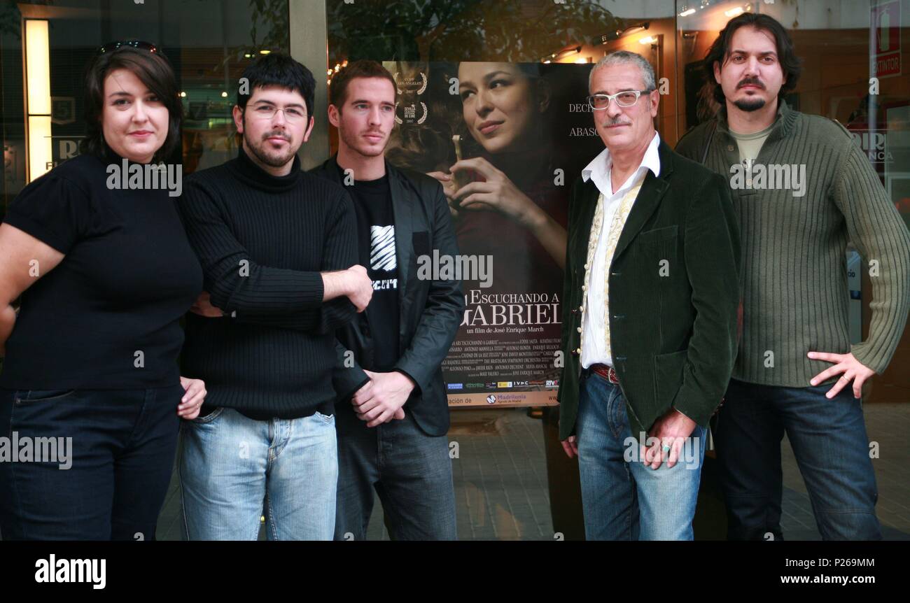 21/11/2007; Cine Renoir Floridablanca, Barcelona. Presentación de 'Escuchando a Gabriel'. Dirigida por José Enrique March, interpretada por Javier Ríos. Stock Photo