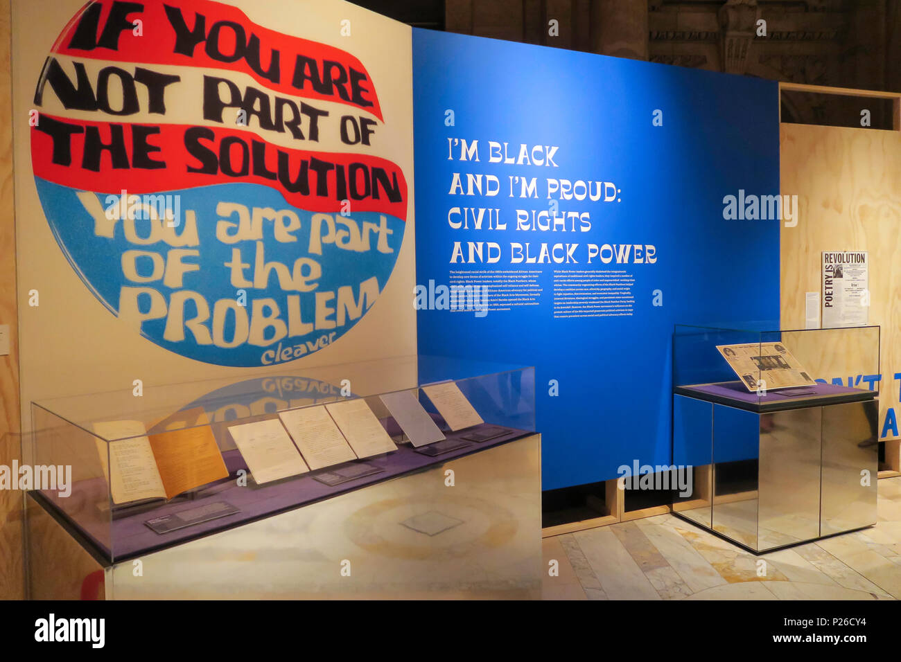 'Revolution: Remembering the 60s' Exhibit at the Main New York Public Library, NYC, USA  2018 Stock Photo