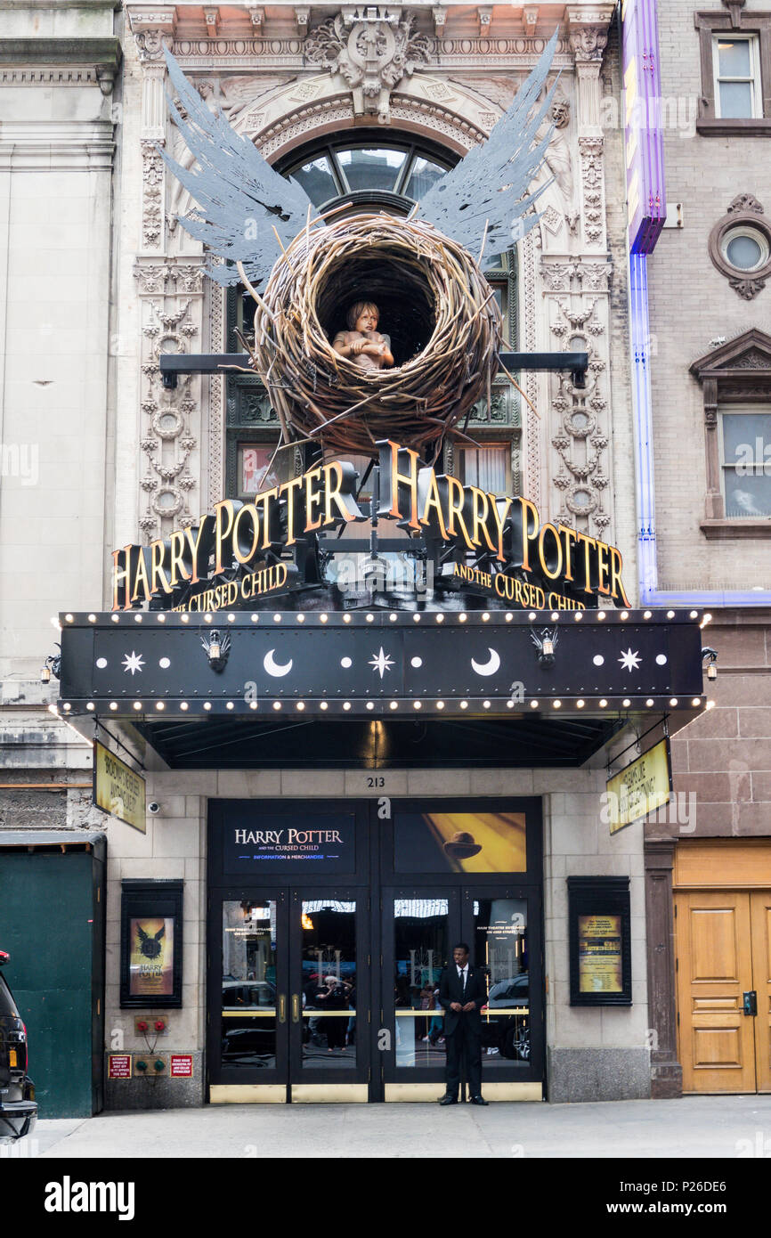 Harry Potter and the Cursed Child" Marquee at the Lyric Theatre in Times  Square, New York City, USA Stock Photo - Alamy