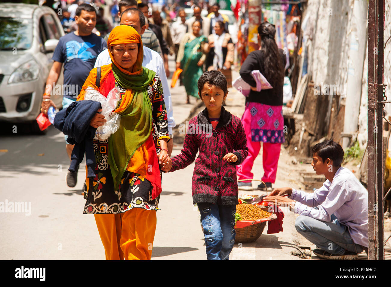 Street scene at Nainital, Nainital, Uttarakhand, India Stock Photo