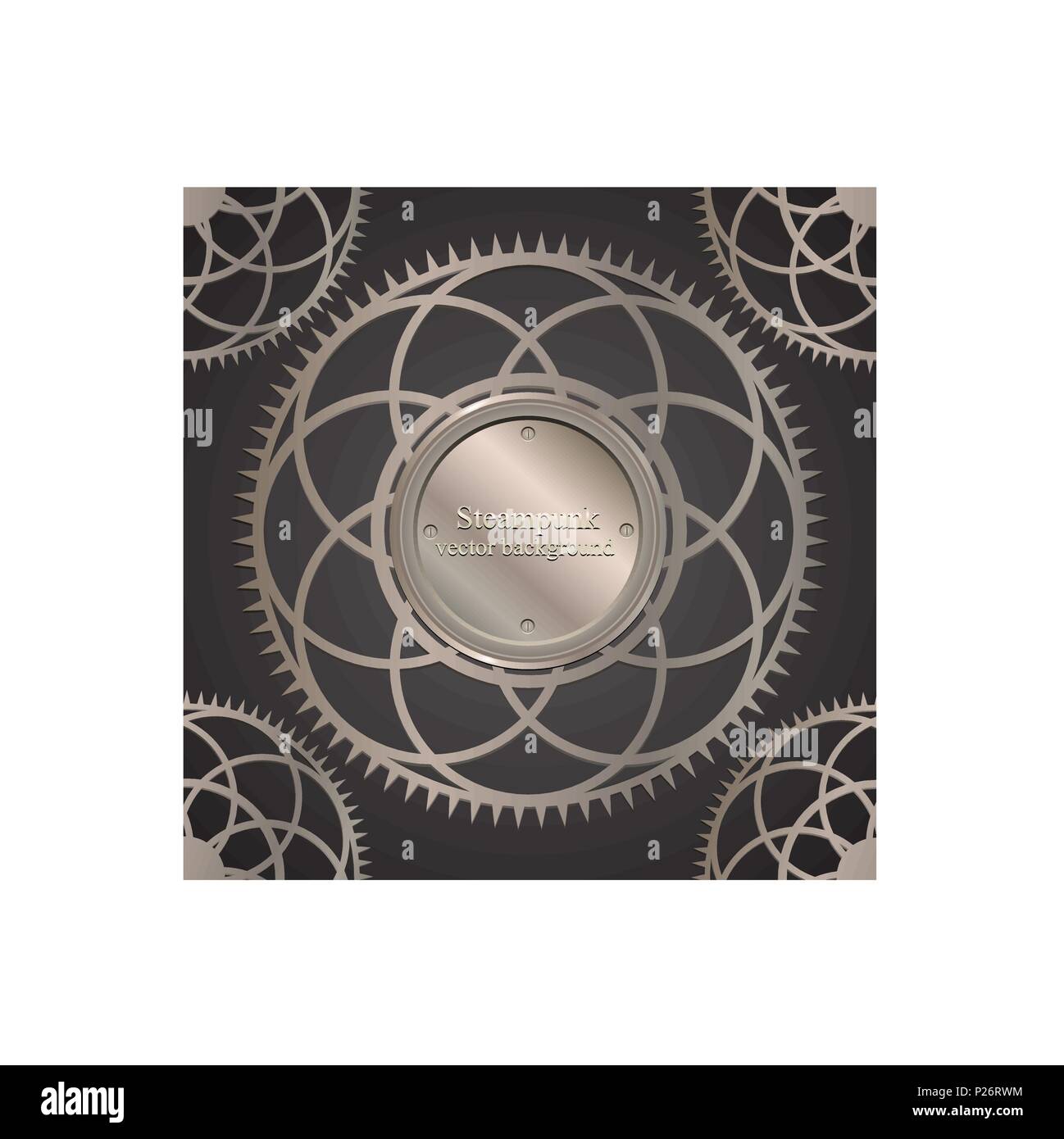 retro background with gears Steampunk. vector illustration Stock Vector