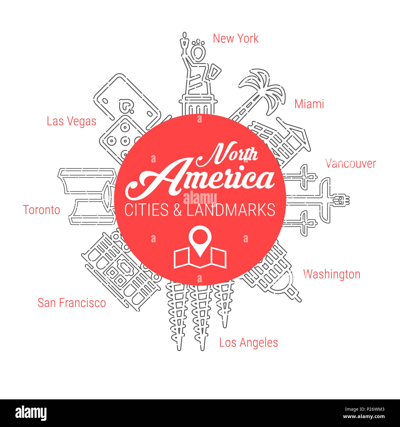 Famous North American Cities - Landmarks - Places of Interest ...