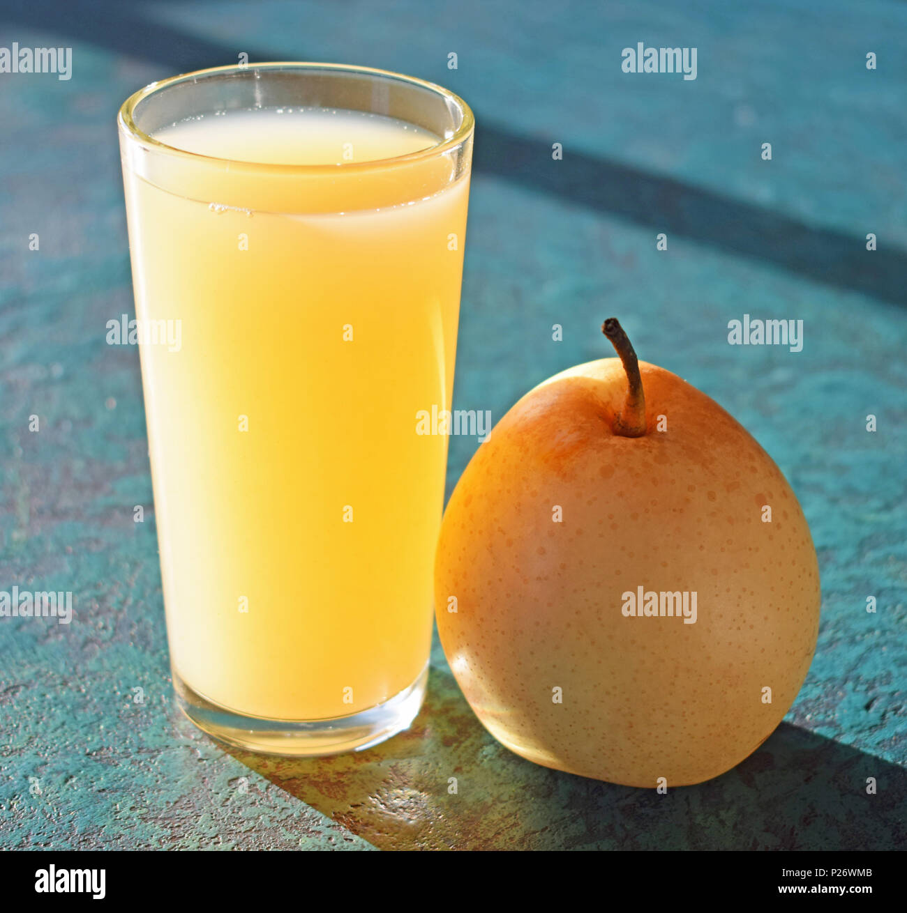 pear juice and pear Stock Photo