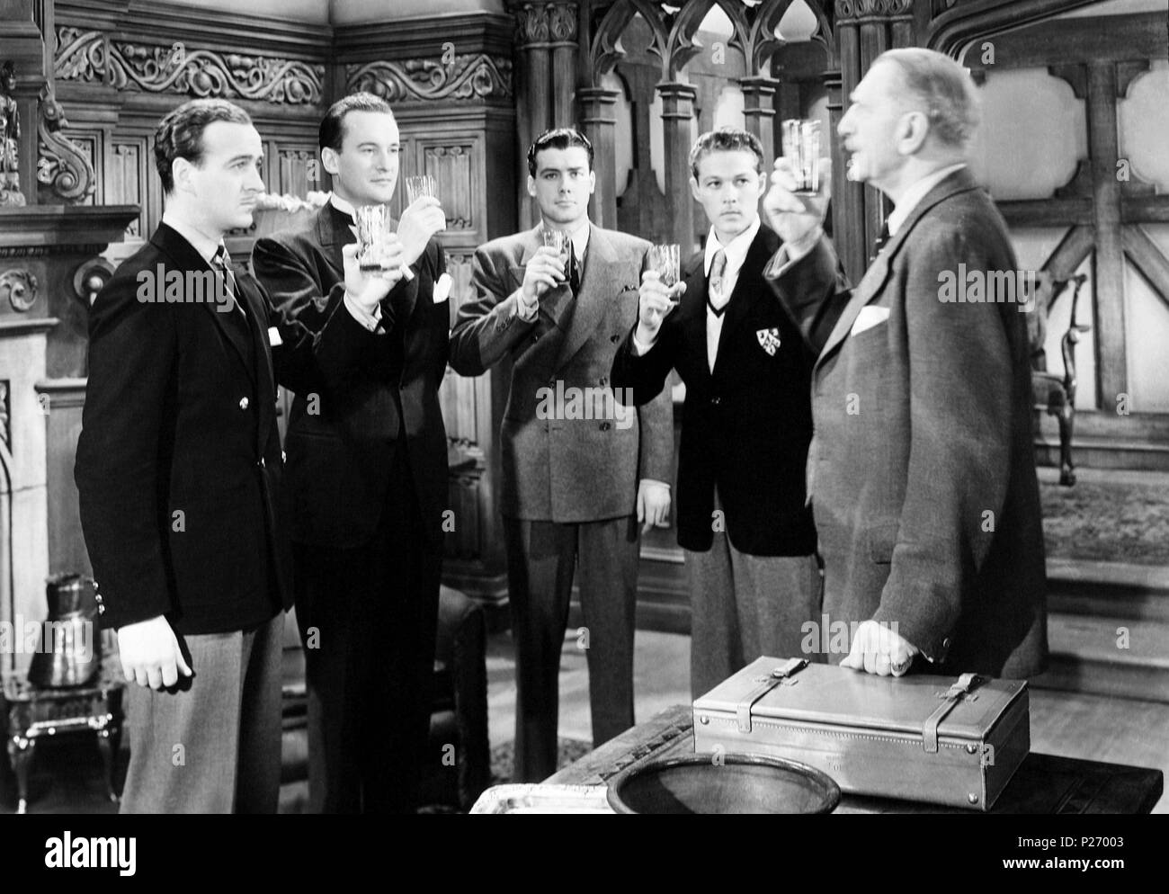 Original Film Title: FOUR MEN AND A PRAYER. English Title: FOUR MEN AND A  PRAYER. Film Director: JOHN FORD. Year: 1938. Stars: GEORGE SANDERS; DAVID  NIVEN; RICHARD GREENE; C. AUBREY SMITH. Credit: