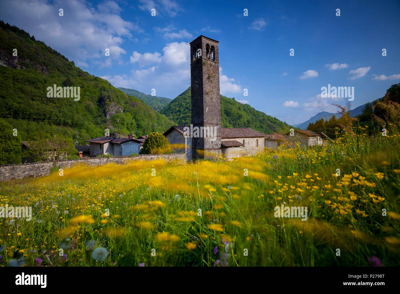 Cornello dei Tasso, Camerata Cornello, Brembana valley, Bergamo province, Lombardy, Italy, Europe. Stock Photo