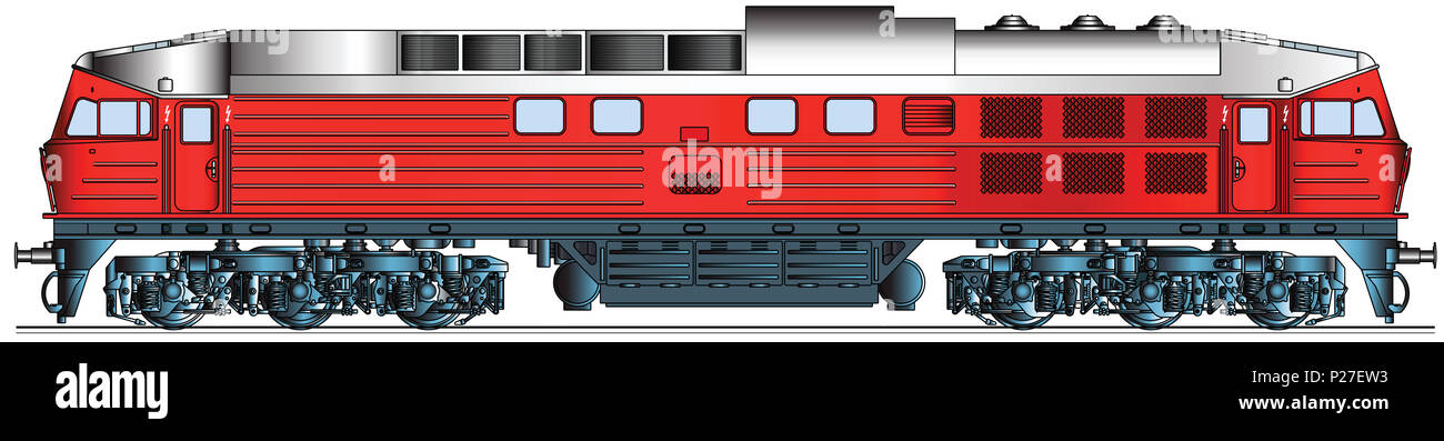 Soviet diesel-hydraulic locomotive with nickname Ludmilla Stock Photo