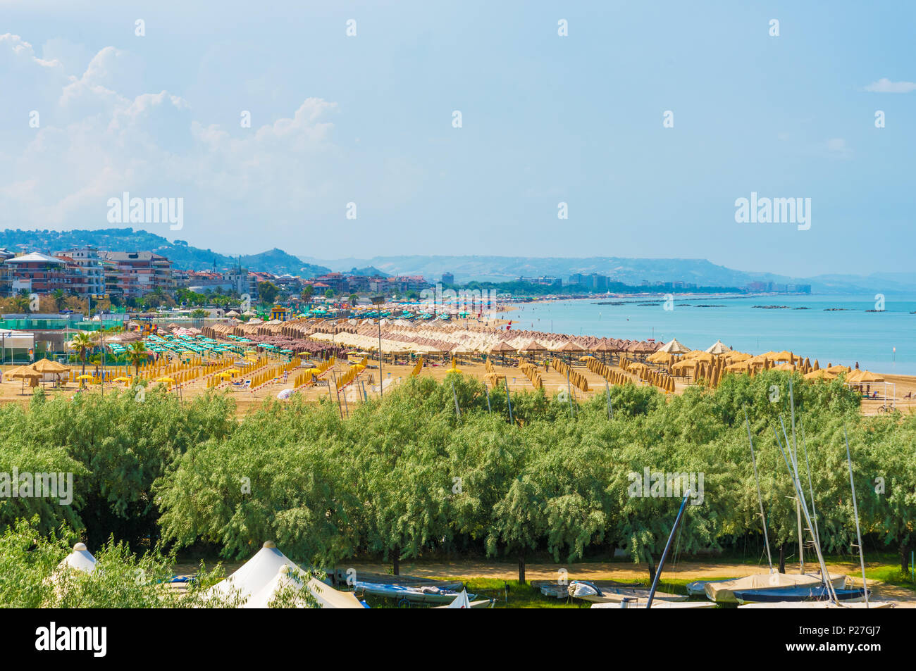 Pescara Italy The Ponte Del Mare Monumental Bridge And