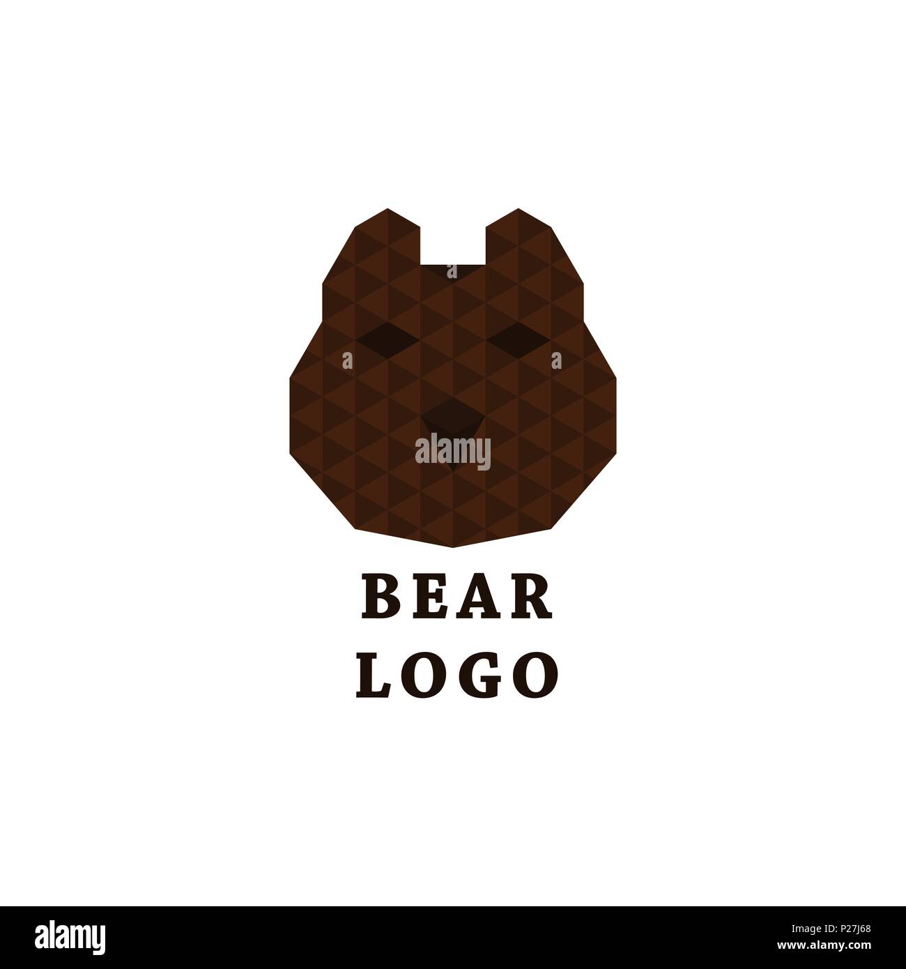 Abstract bear logo, isolated on white background Stock Vector