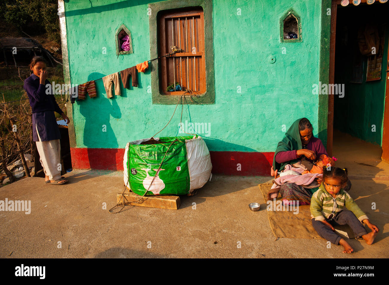 Indian rural family house hi-res stock photography and images - Alamy