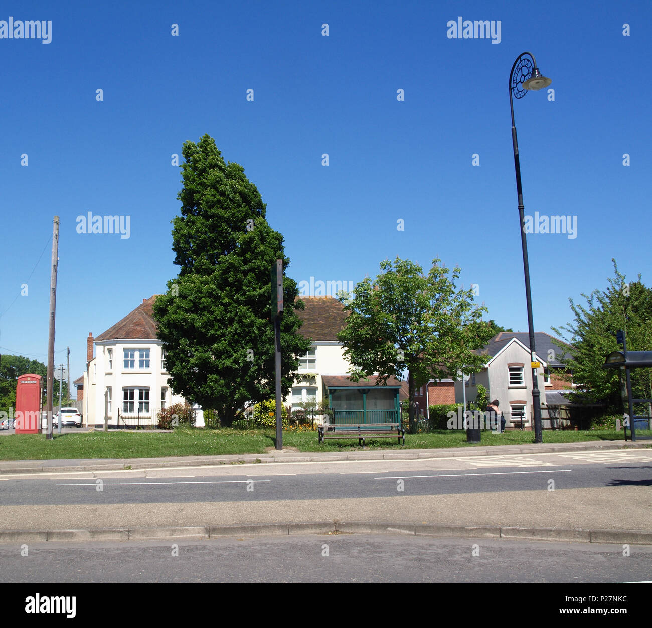 Traditional British village green Sarisbury Green, Southampton, Hampshire, UK Stock Photo Alamy