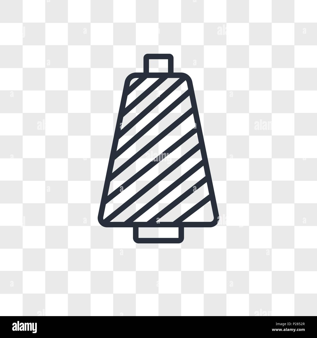 thread vector icon isolated on transparent background, thread logo concept Stock Vector Image