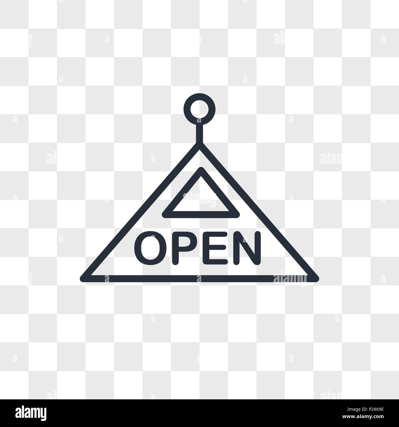 Open vector icon isolated on transparent background, Open logo concept
