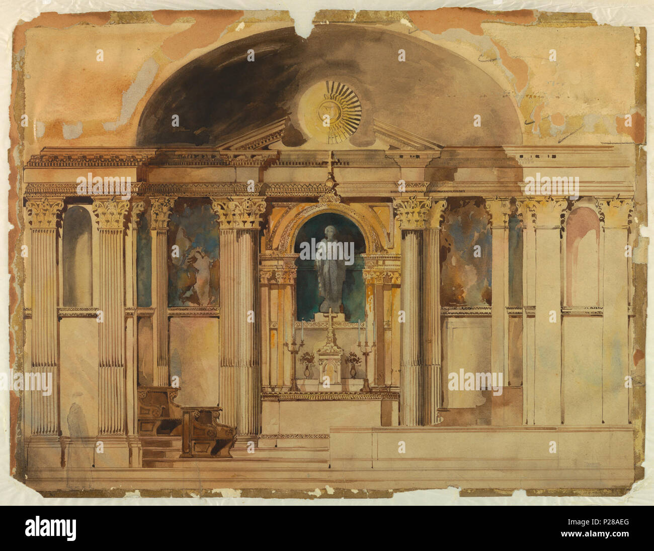 Ecclesiastical drawing hi-res stock photography and images - Alamy