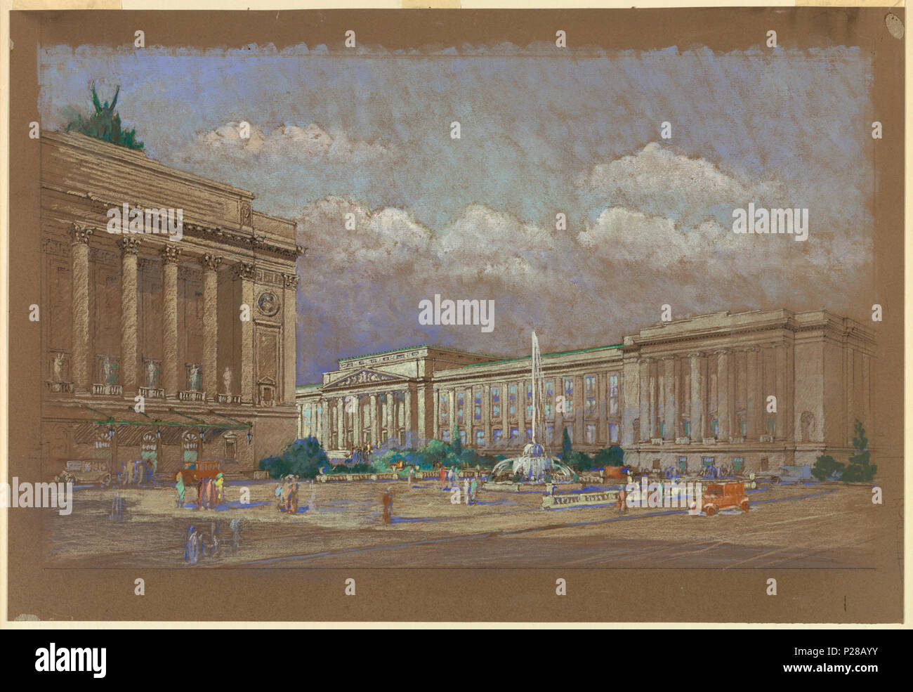 English Drawing Study For Proposed Music And Arts Center - 