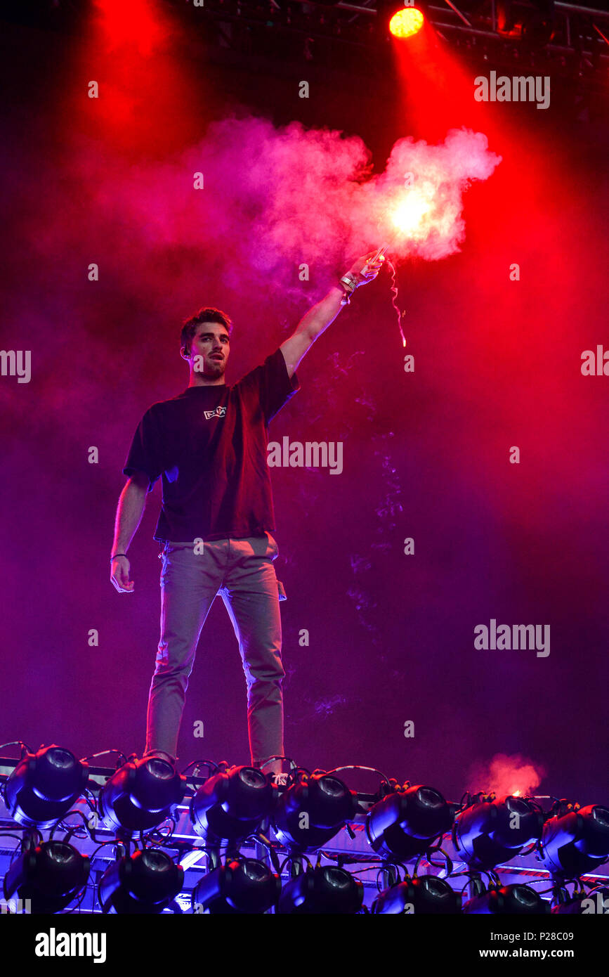 Napa Valley, California, May 25, 2018, The Chainsmokers on stage at the