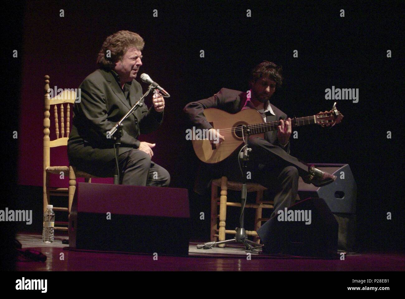 The spanish flamenco singer Enrique Morente during a performance Stock ...