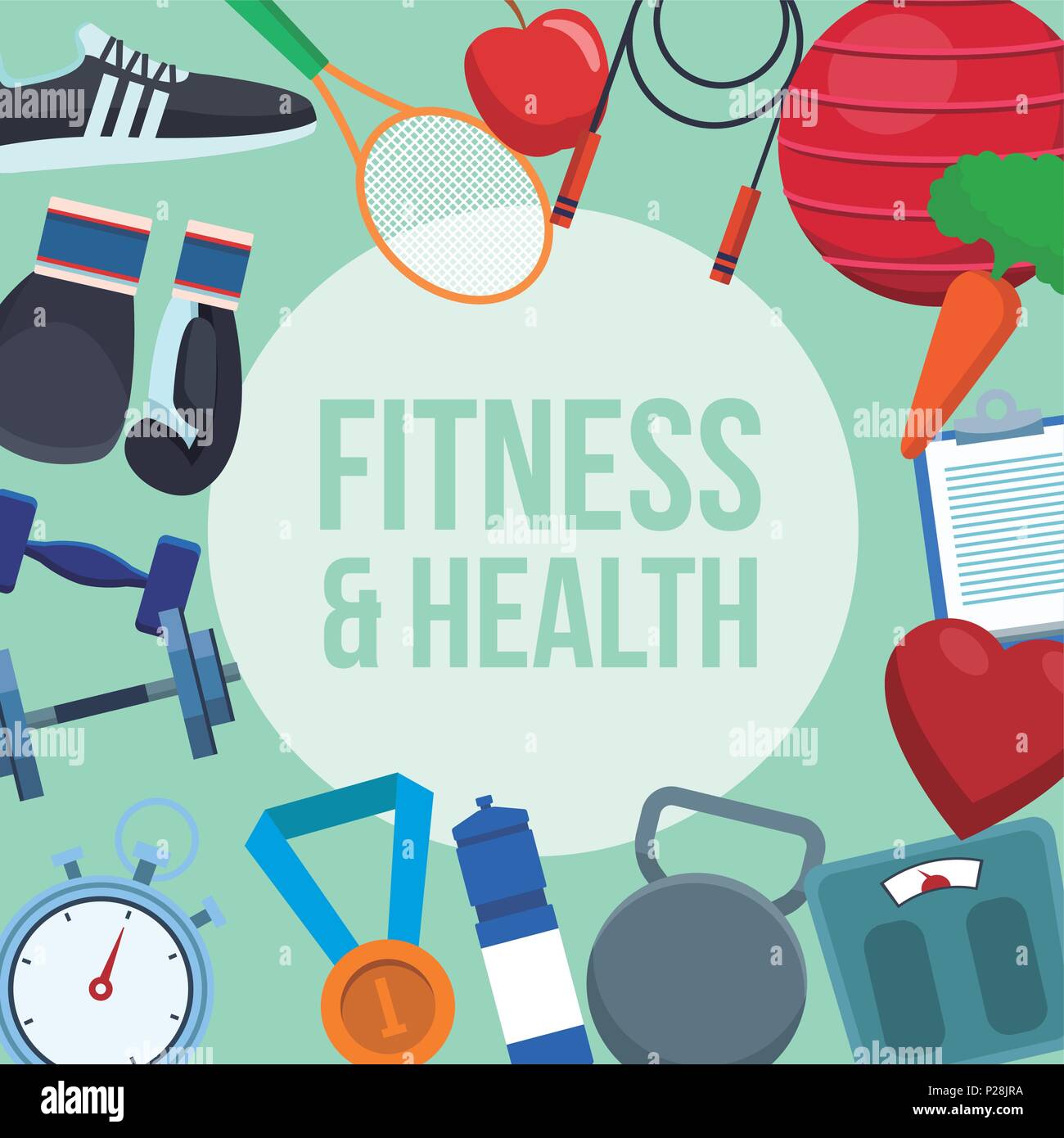 Fitness and health icons Stock Vector Image & Art - Alamy