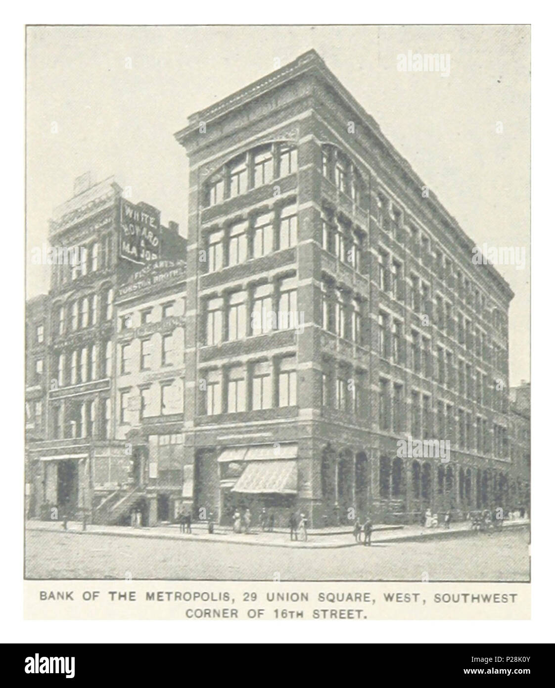 (King1893NYC) pg746 BANK OF THE METROPOLIS, 29 UNION SQUARE, WEST, SOUTHWEST CORNER OF 16TH STREET. Stock Photo